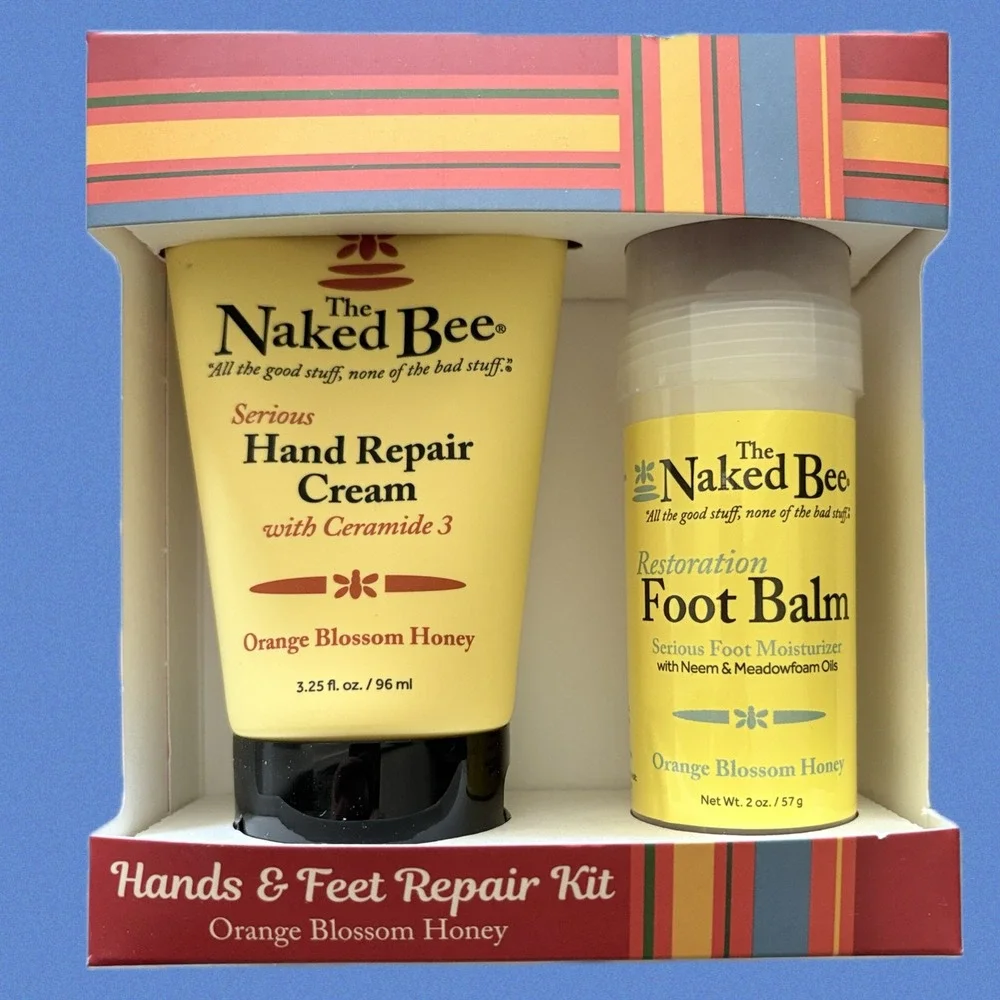 The Naked Bee Orange Blossom Honey Hand Repair Cream & Restoration Foot Balm Kit